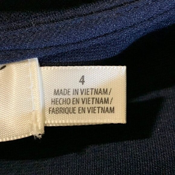 Eliza J Women's 3/4 Sleeve Flare Cuff Shift Dress In Navy Size 4 - Picture 10 of 14